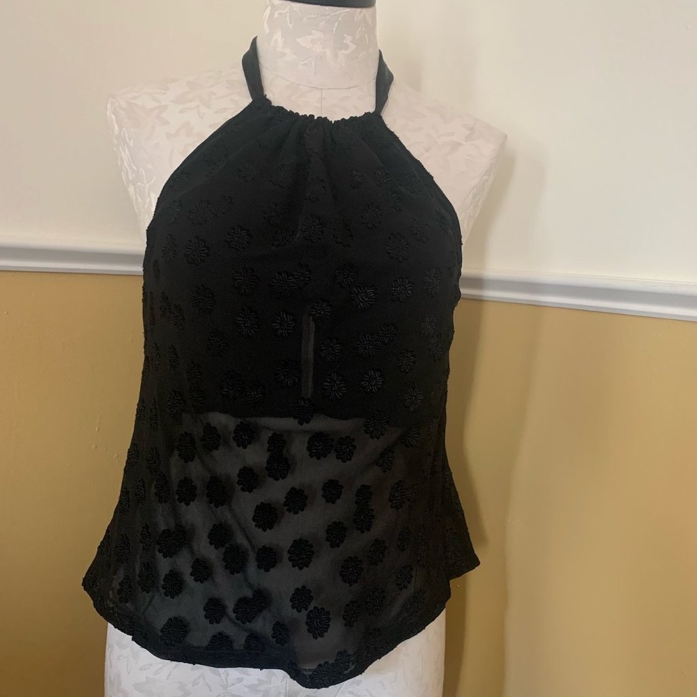 Black Sheer Halter